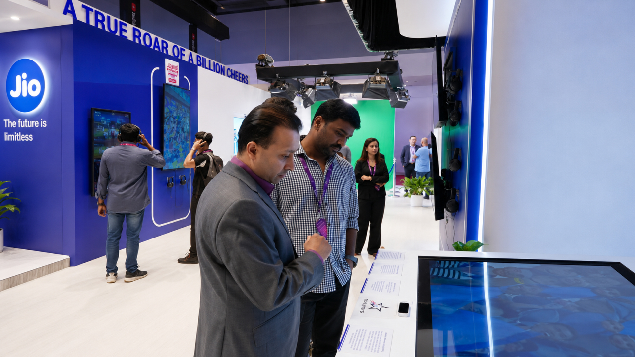 Immersive digital experience center with live visitor engagement